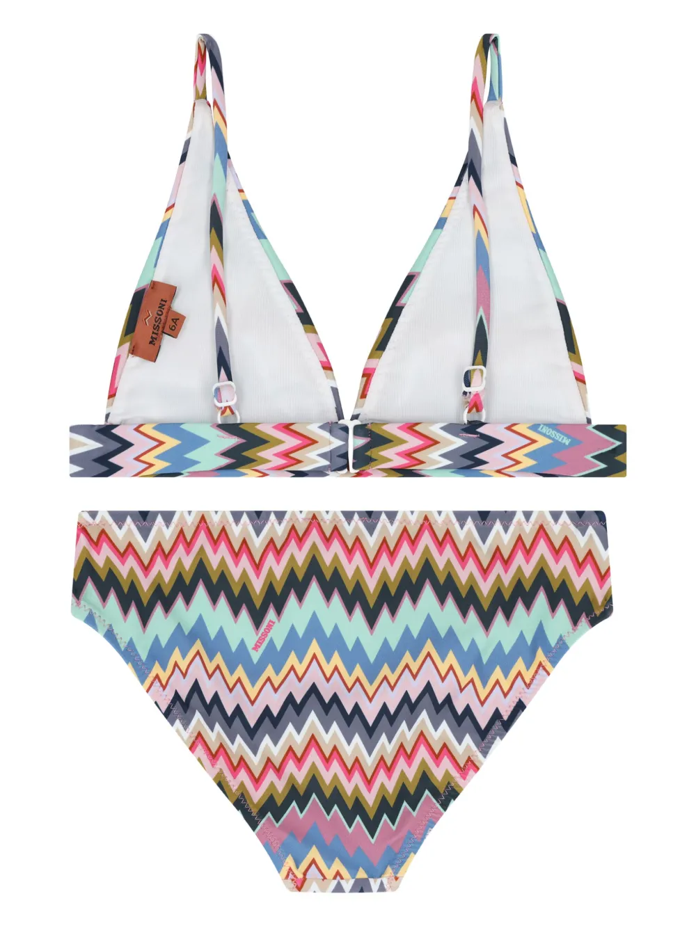 Missoni Kids Bikini met zigzagprint Veelkleurig