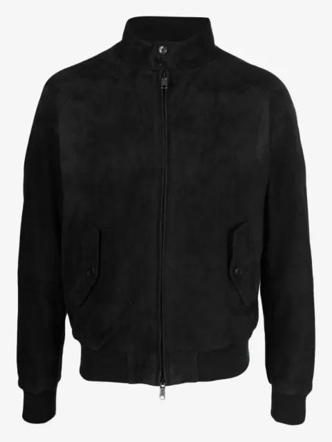Baracuta chamarra de gamuza con cierre