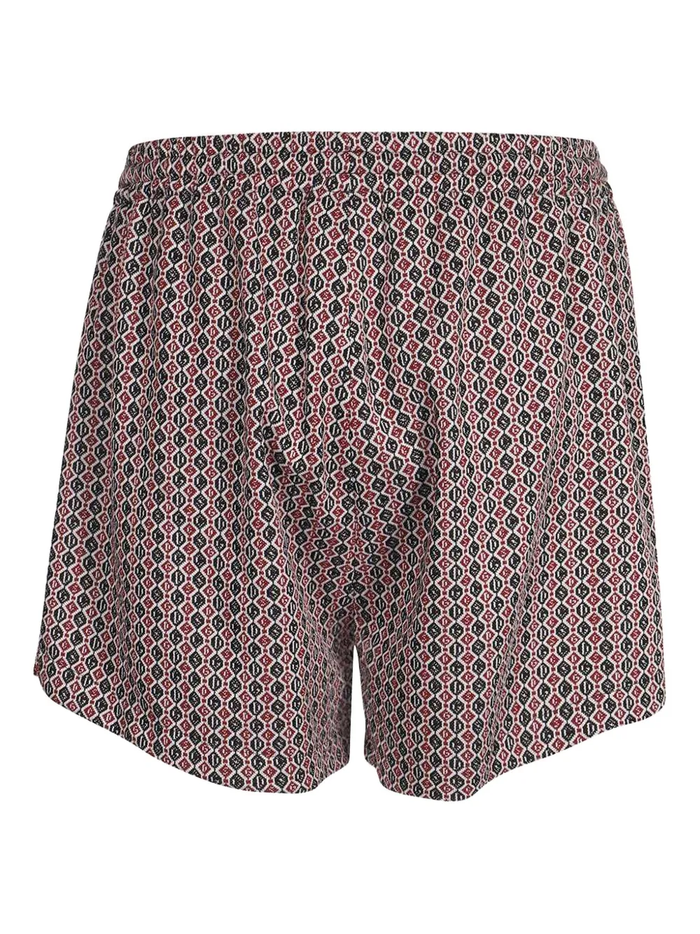 GCDS geometric-pattern drawstring shorts Rood