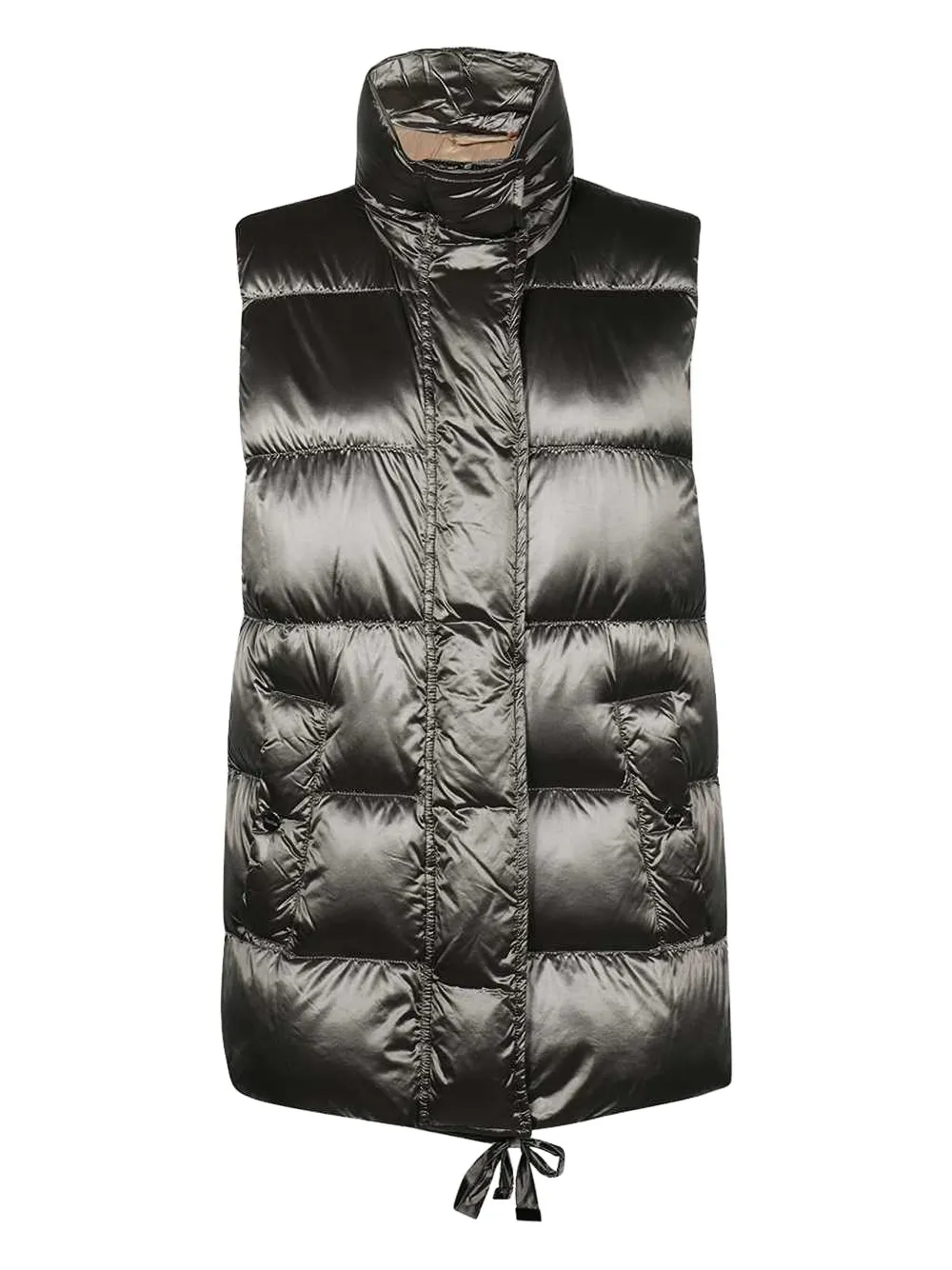 Max Mara high-neck quilted gilet Grijs
