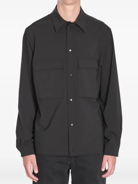 Moncler long-sleeve patch-pocket shirt