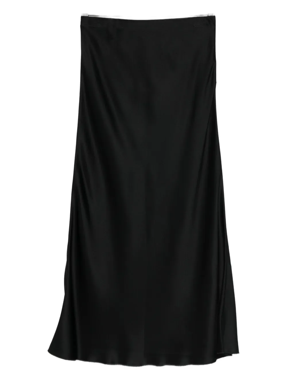 Malo Draped Midi Skirt In Black