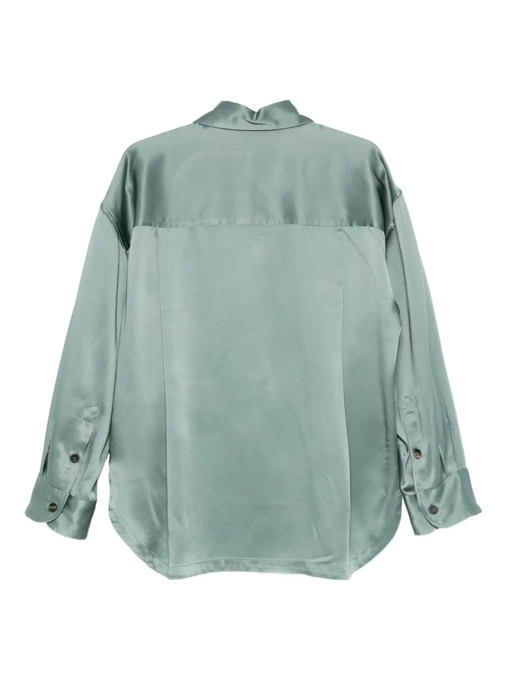 Malo Satijnen blouse Groen