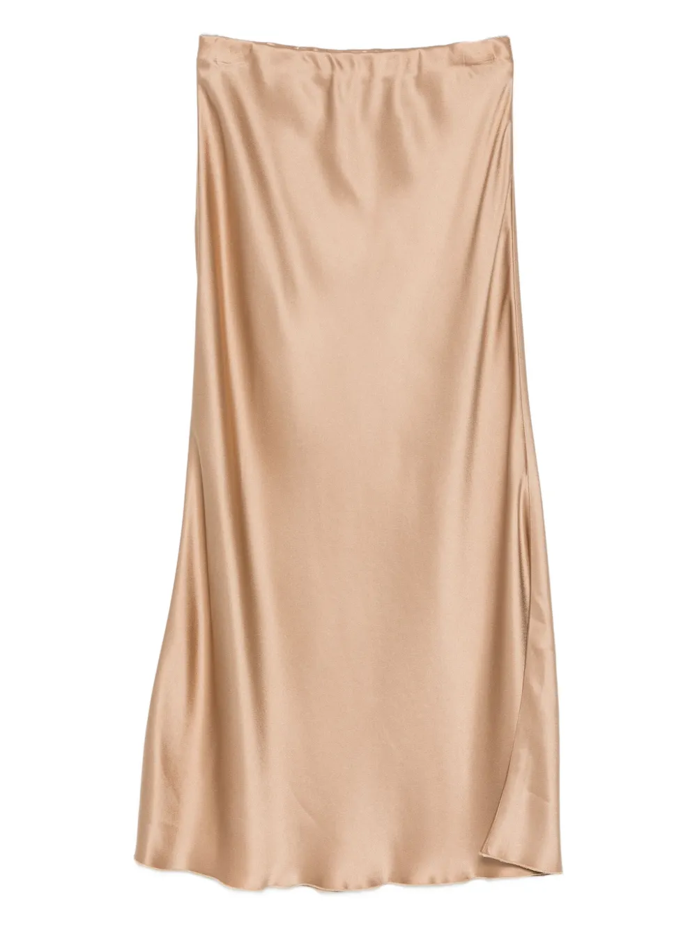 Malo Side-slit Midi Skirt In Brown