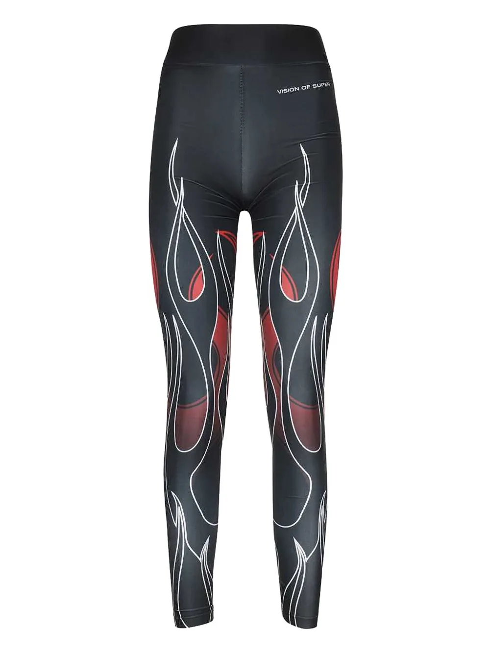 Vision Of Super Flame-print Leggings In Black