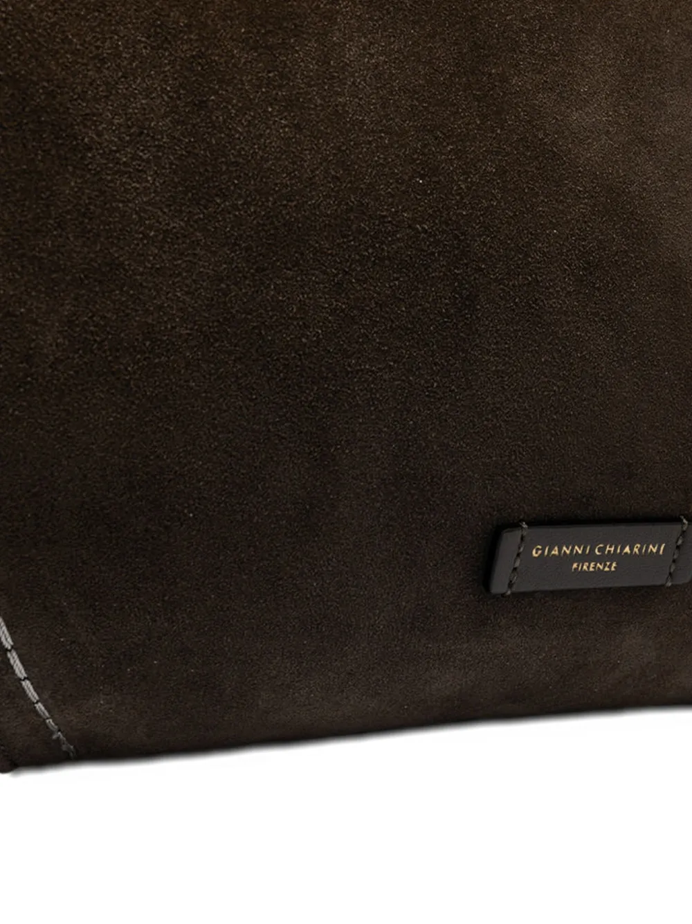 GIANNI CHIARINI Suède leren schoudertas Bruin