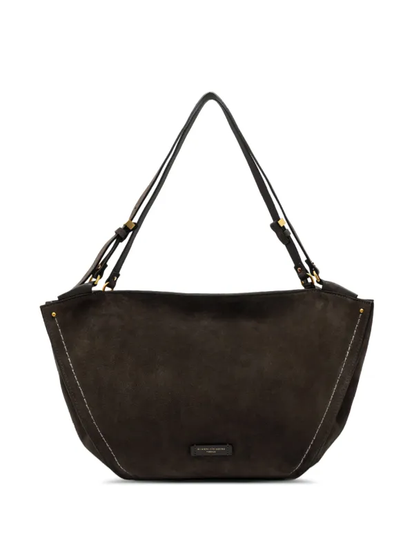 GIANNI CHIARINI Suede Leather Shoulder Bag | Brown | FARFETCH