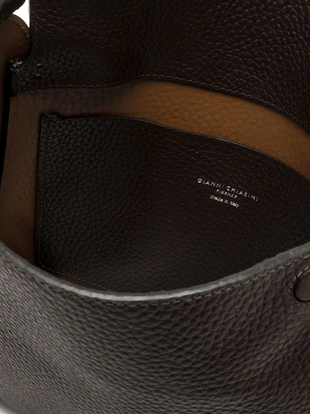 GIANNI CHIARINI textured leather shoulder bag Bruin