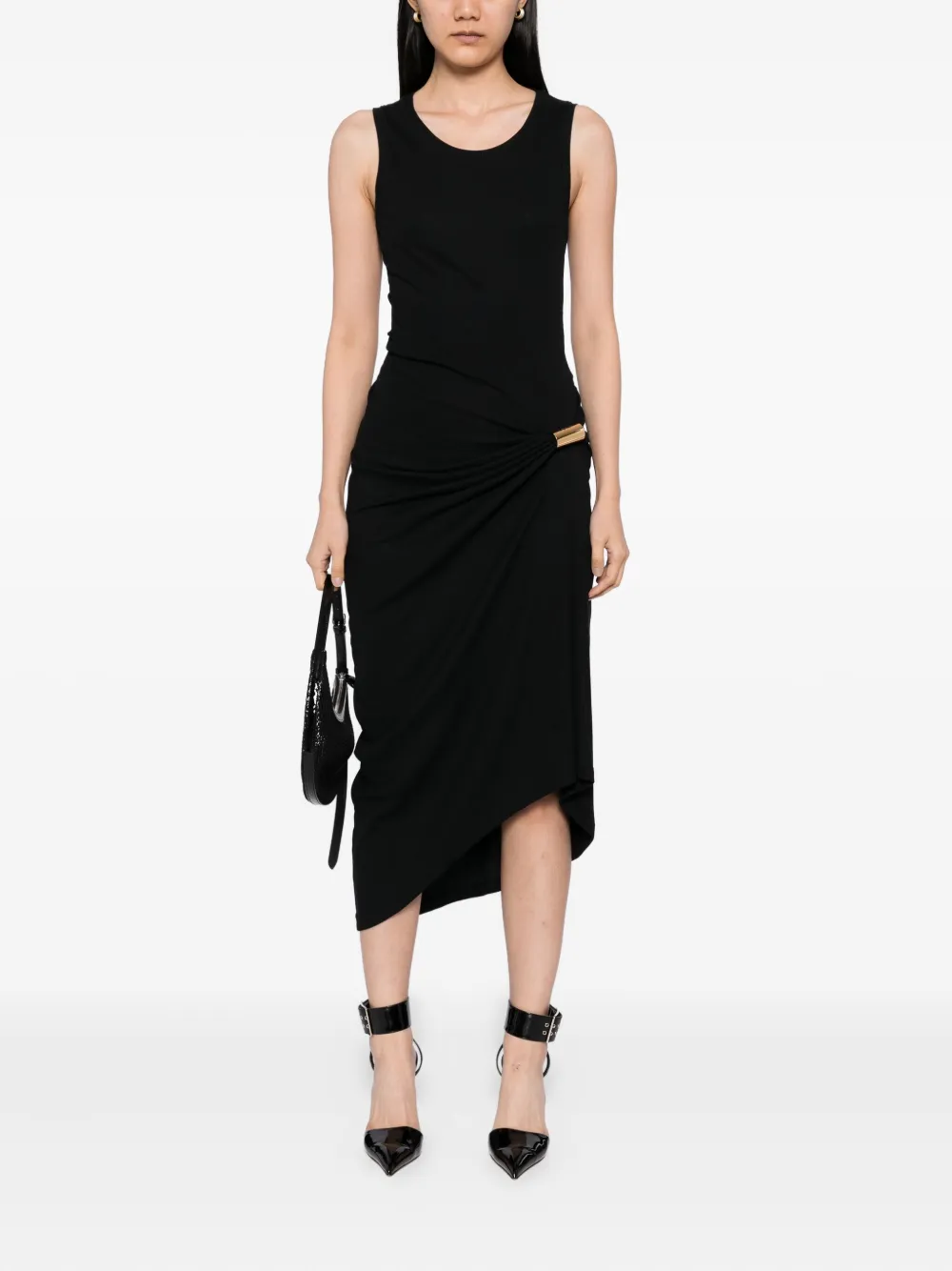 LOEWE Jurk met asymmetrische afwerking - Zwart