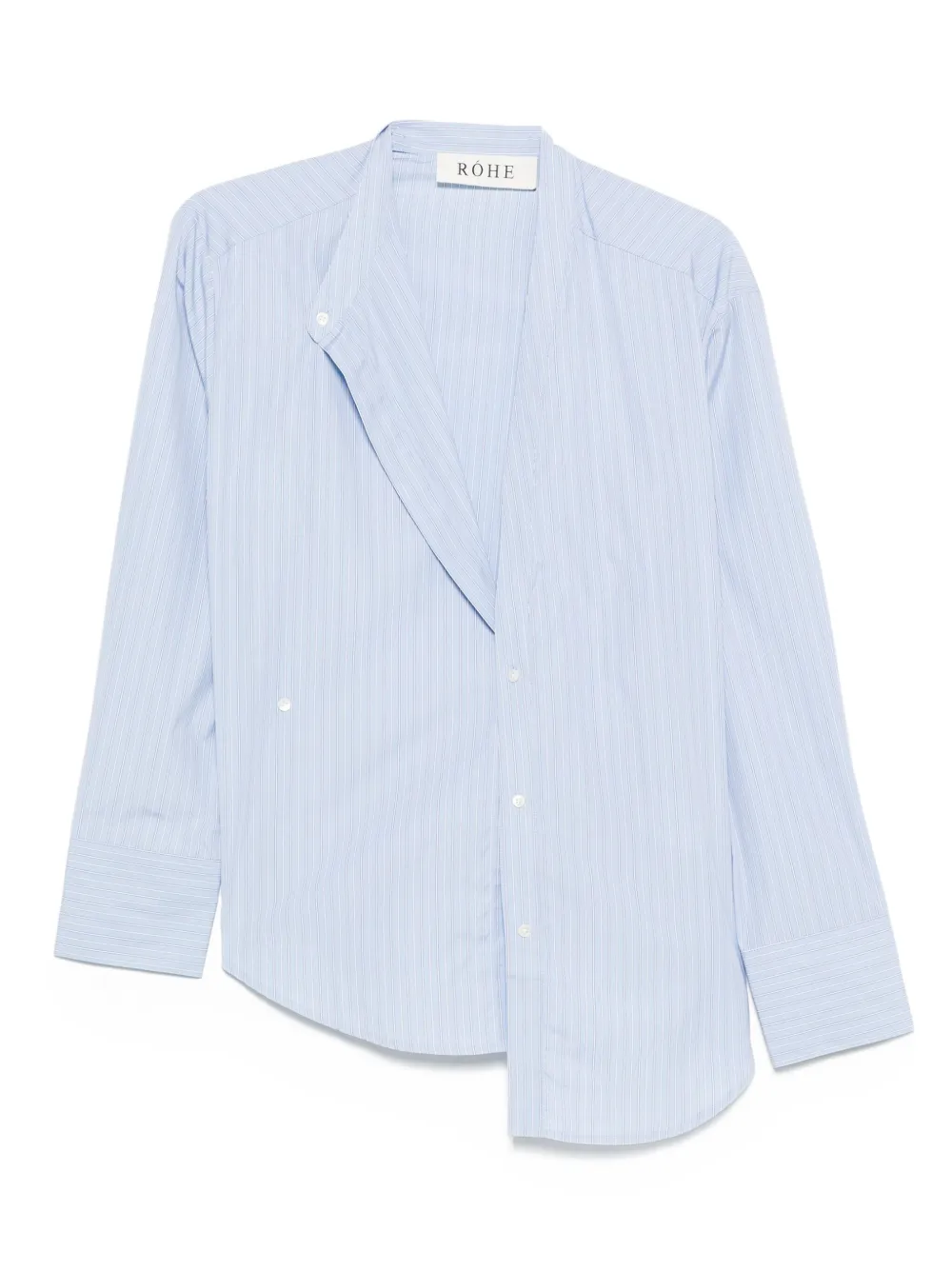 Róhe striped asymmetrical cotton shirt