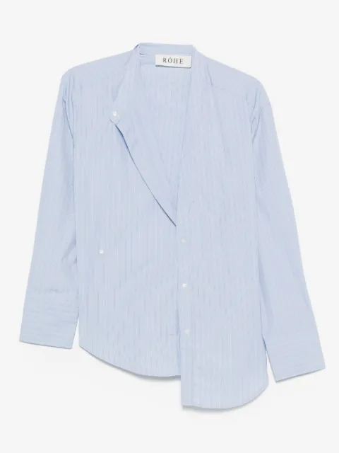 Róhe striped asymmetrical cotton shirt