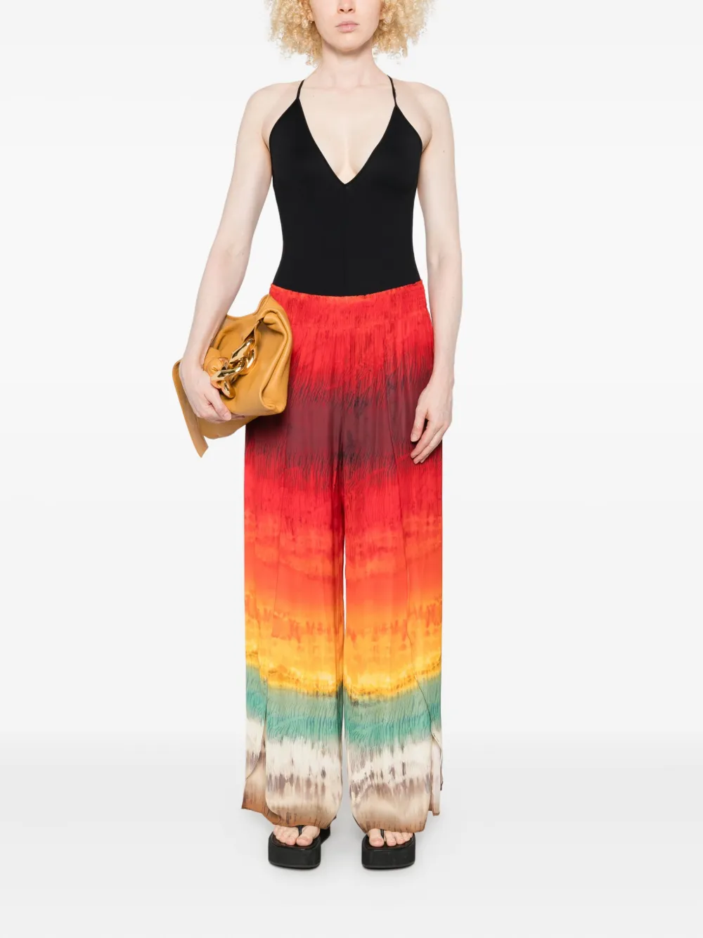 Alice + olivia Larissa Open geplooide broek - Rood