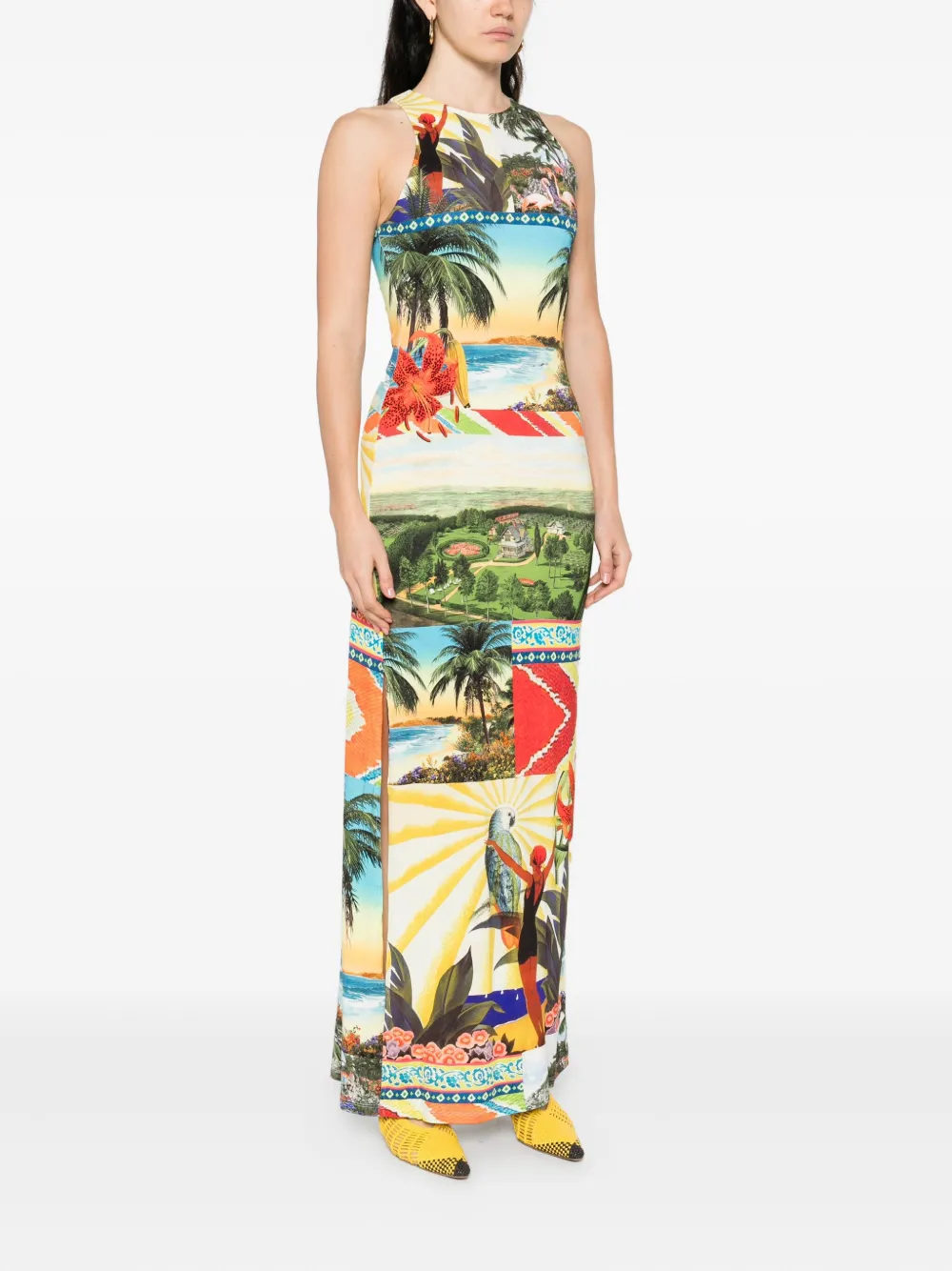 alice + olivia Pania maxi-jurk Groen