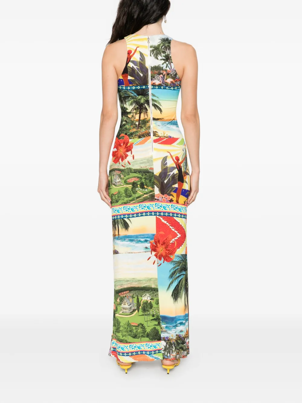 alice + olivia Pania maxi-jurk Groen