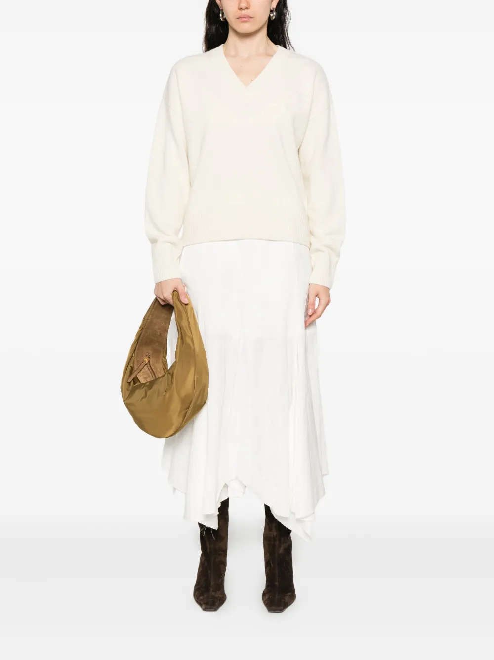 AMI Paris Trui met V-hals Beige