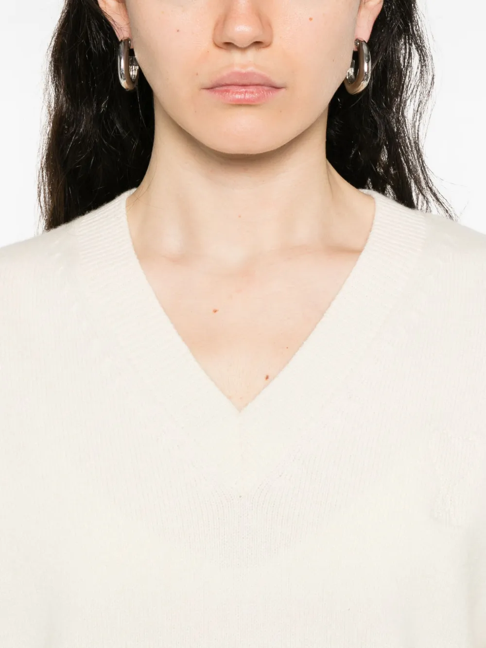 AMI Paris Trui met V-hals Beige