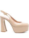 Gianvito Rossi 115mm Bessie slingback platform pumps - Neutrals