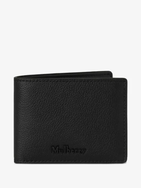 Mulberry pebble grain bifold wallet