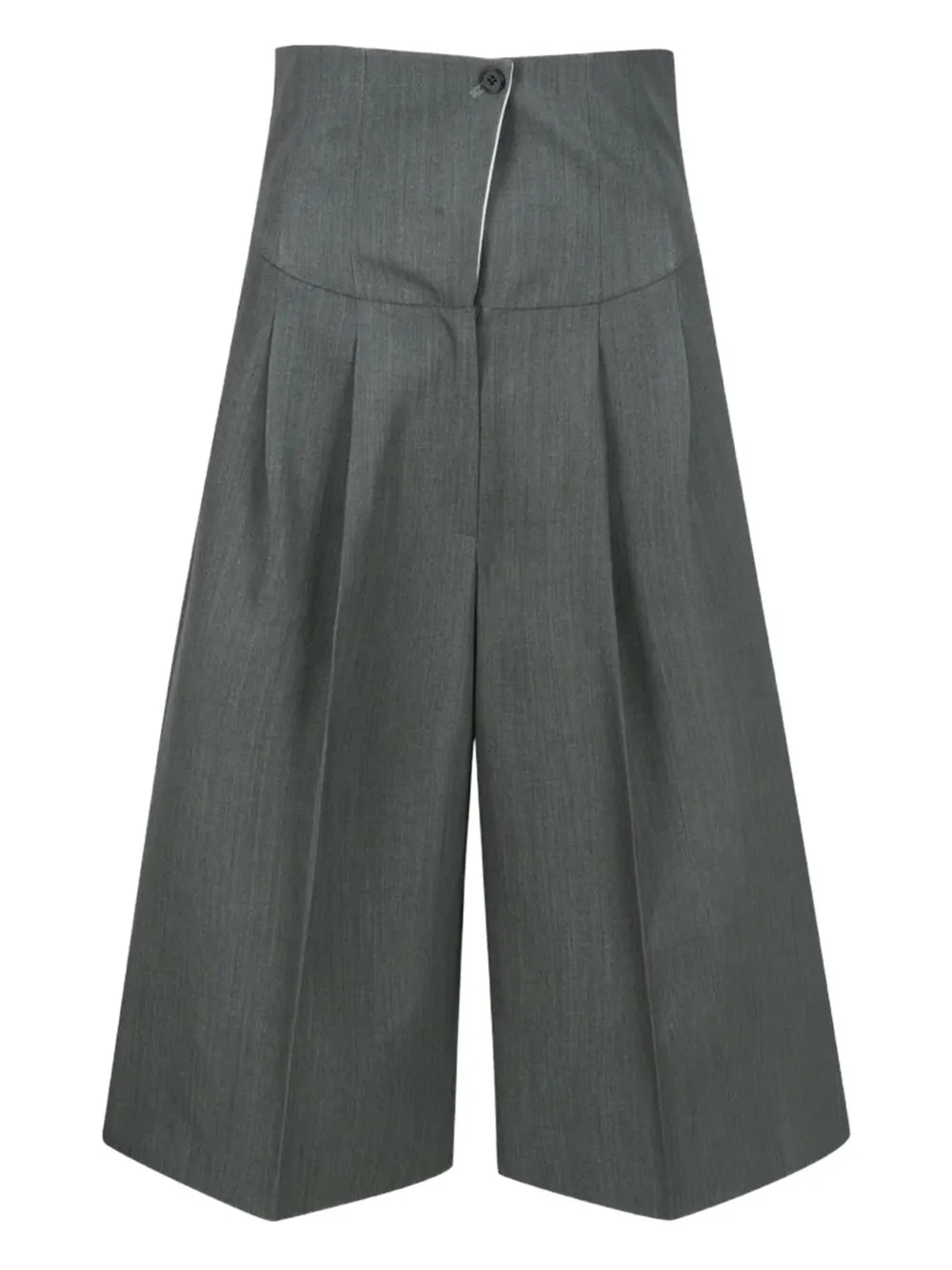 YCH pleated-details shorts | Grey | Image 1