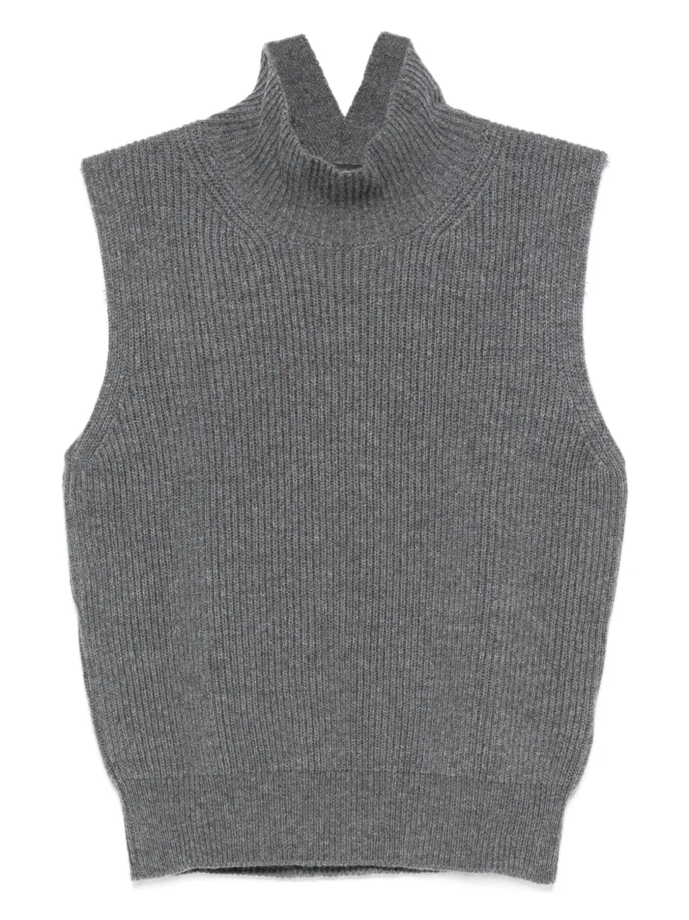 DONDUP Ribgebreide top Grijs