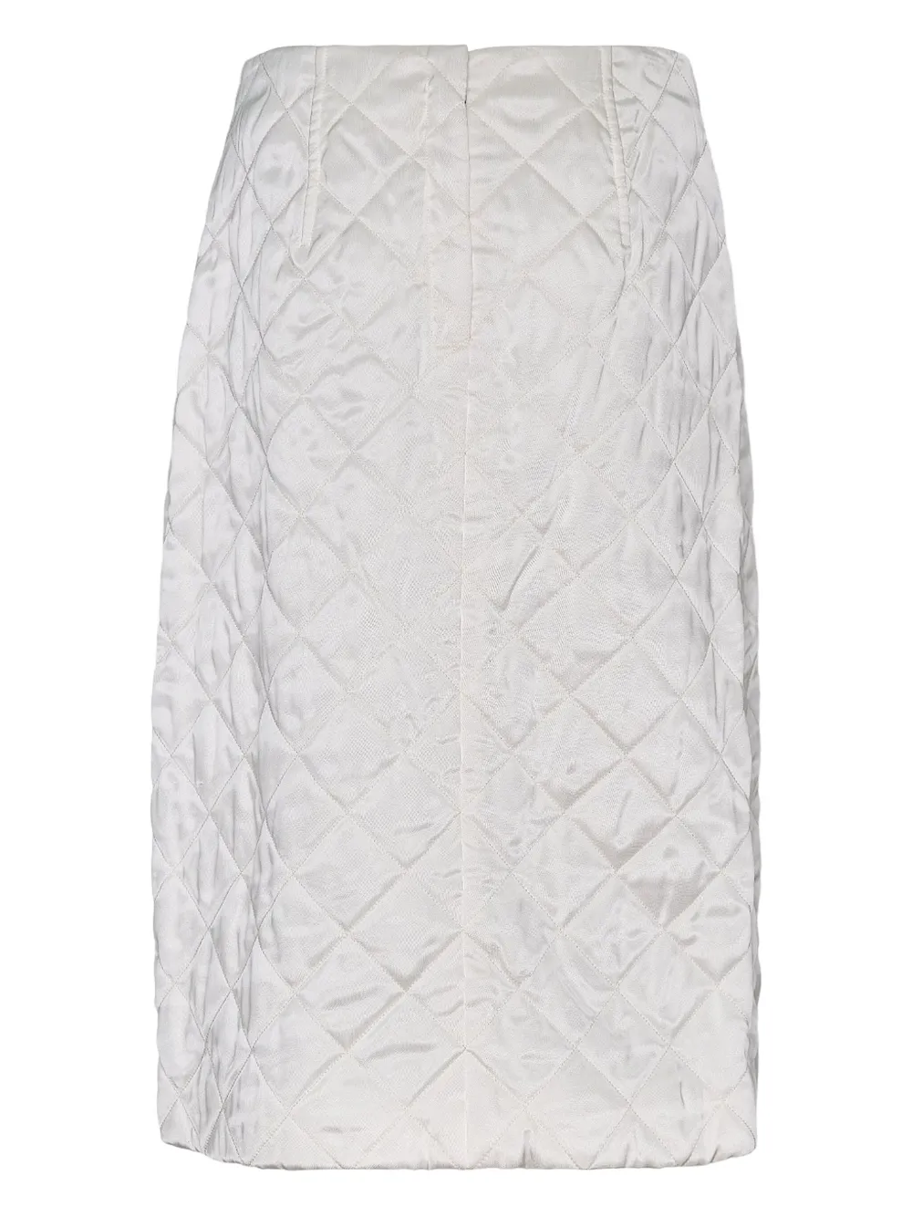 Jil Sander quilted-pattern midi skirt Wit