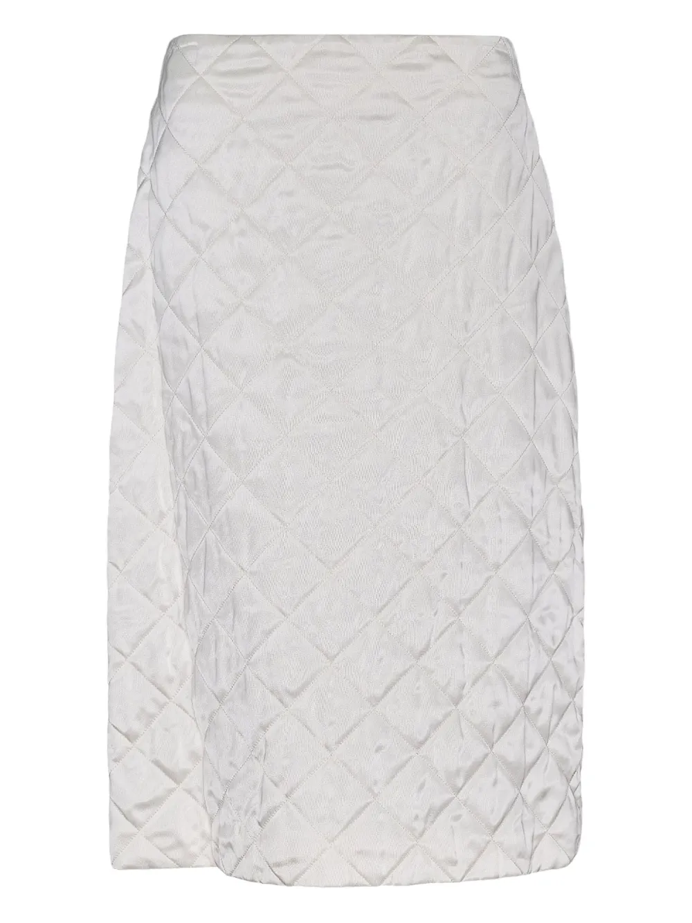 Jil Sander quilted-pattern midi skirt Wit