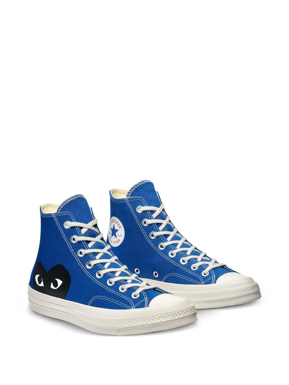 Comme Des Garçons Play logo-patch high-top sneakers Blue