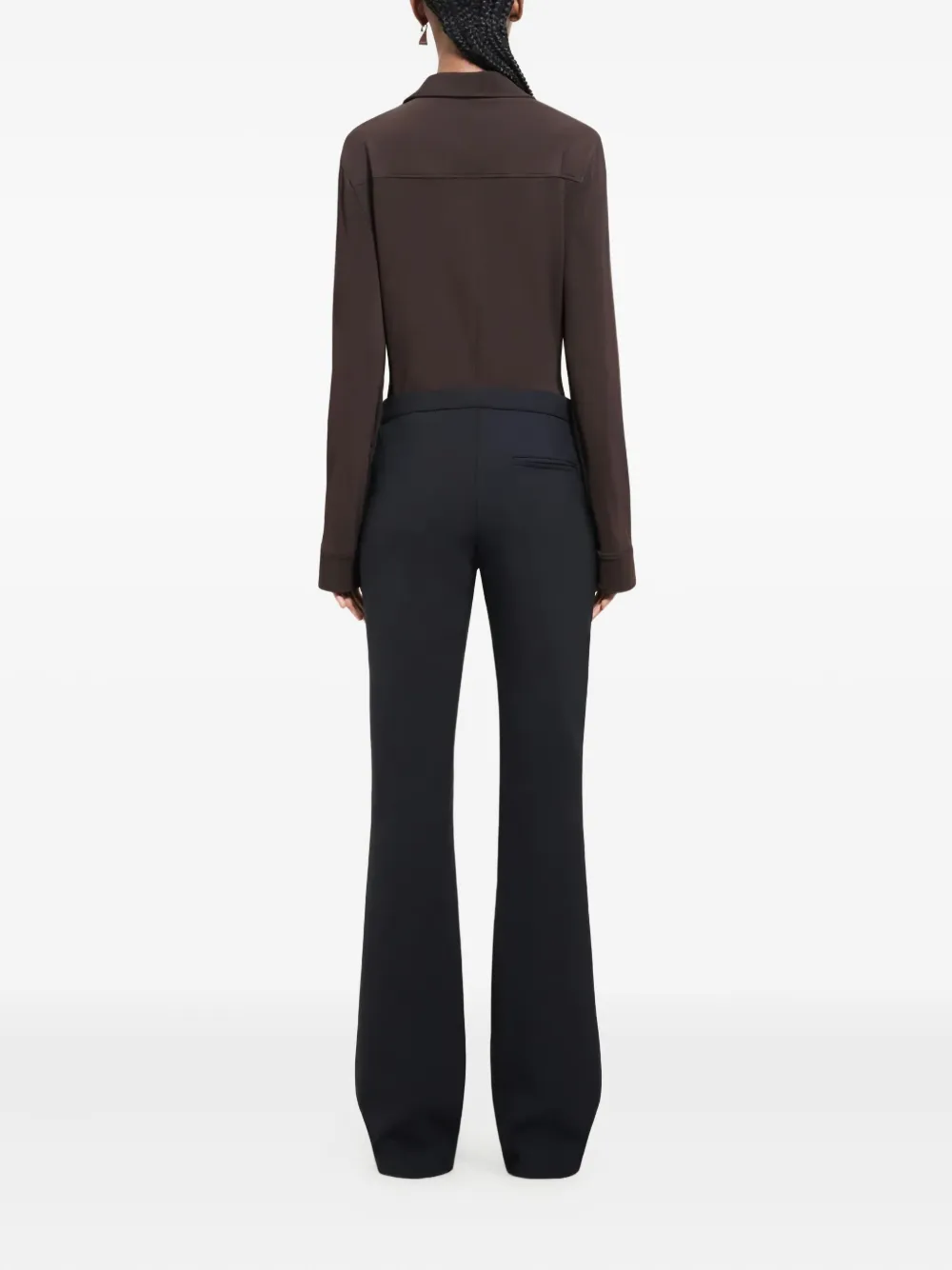 Courrèges Oblique jersey top van crêpe Bruin