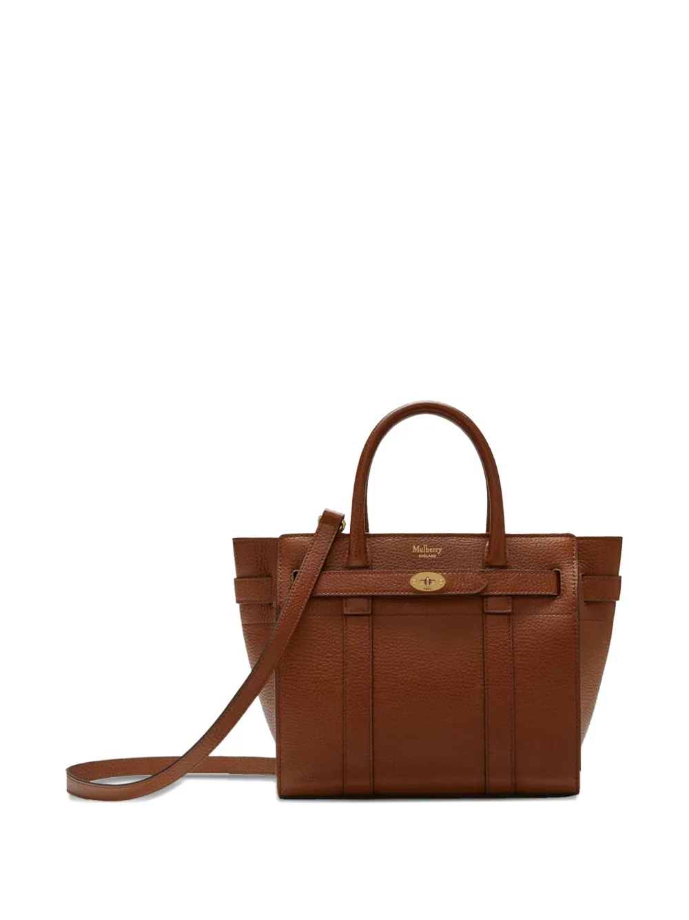 Mulberry Bayswater kleine crossbodytas met rits Bruin