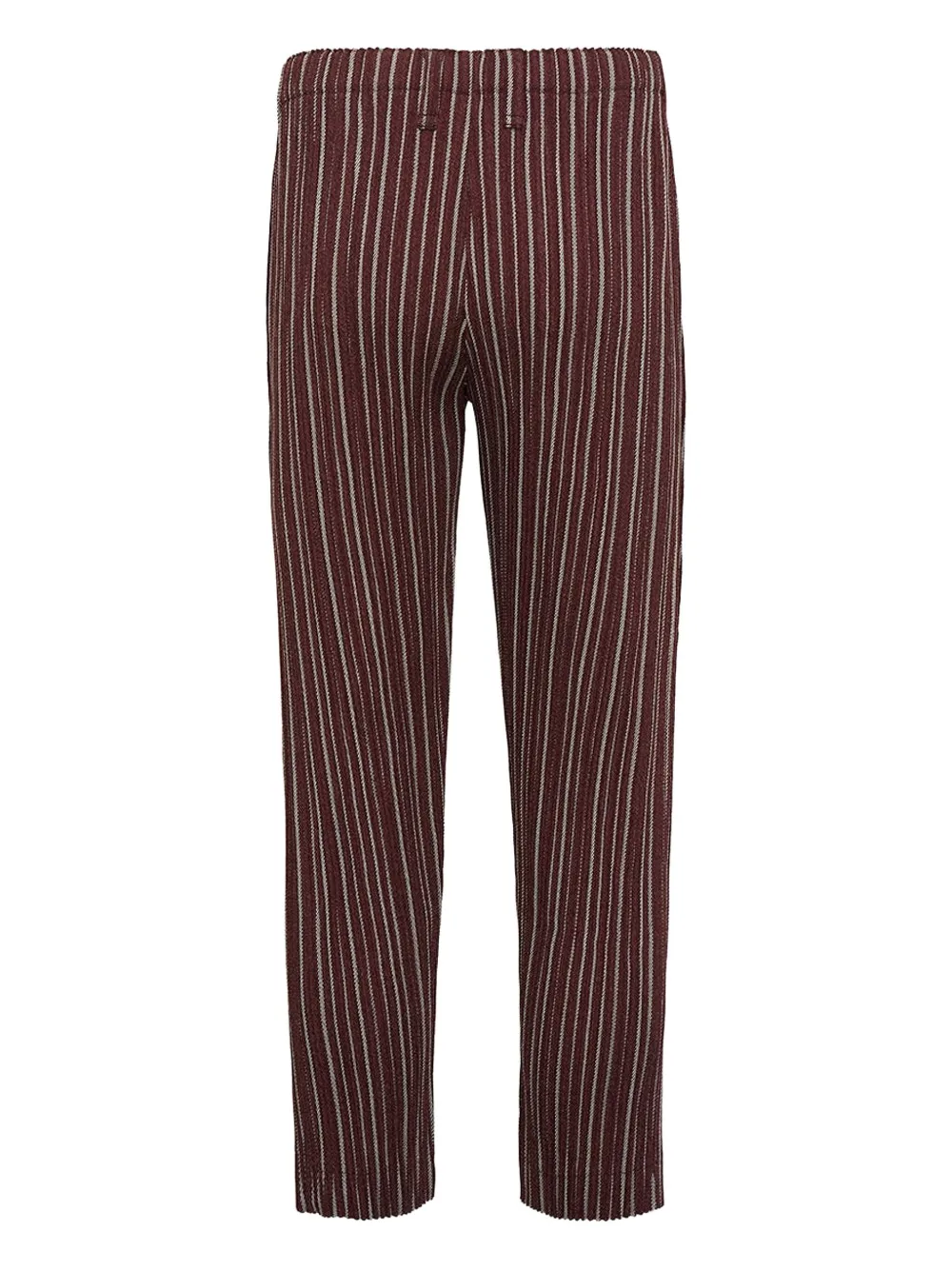 Homme Plissé Issey Miyake Gestreepte plooibroek Rood