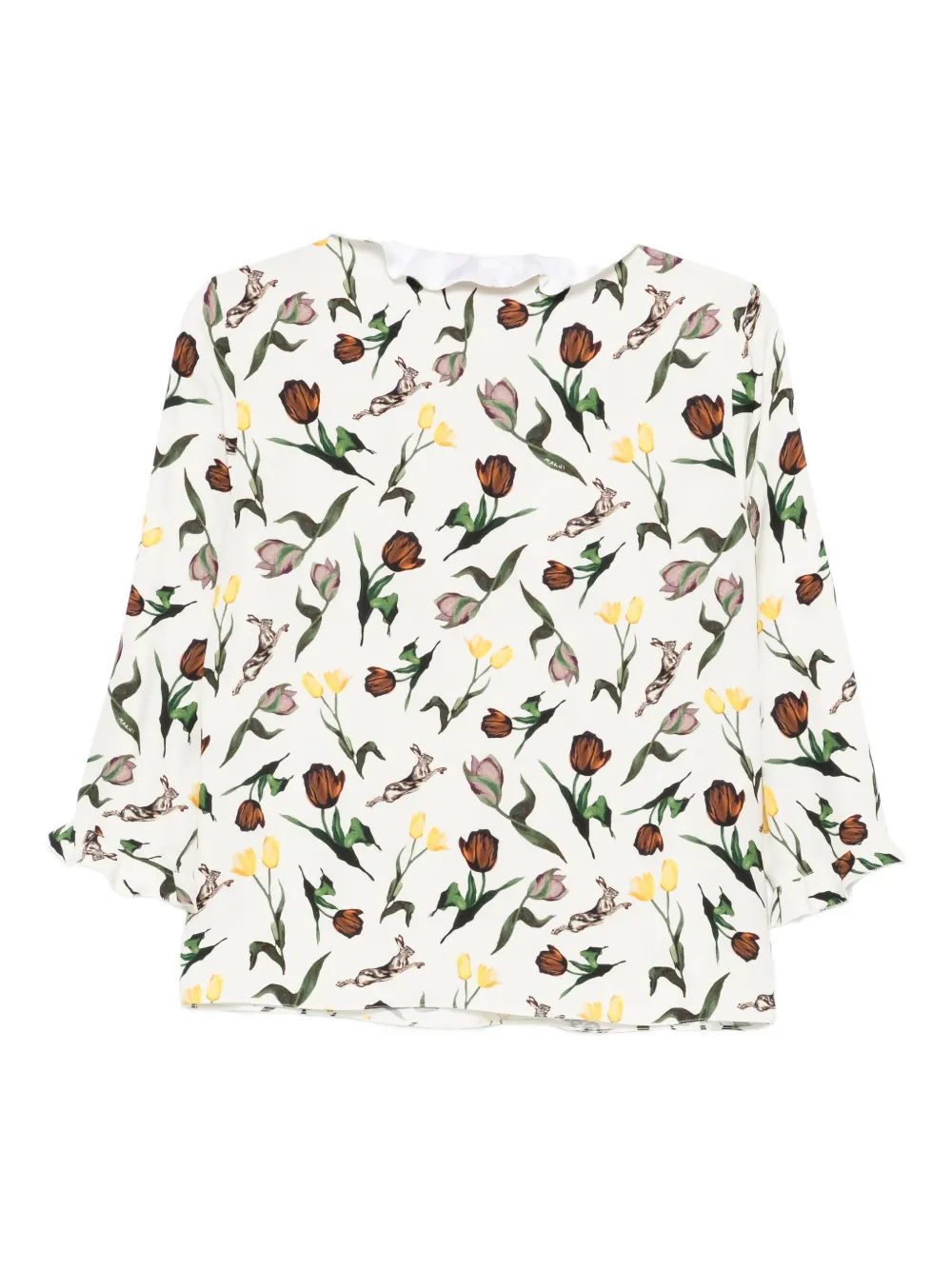 Marni floral-print blouse - Beige