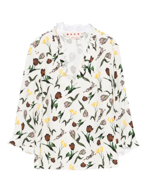 Marni floral-print blouse