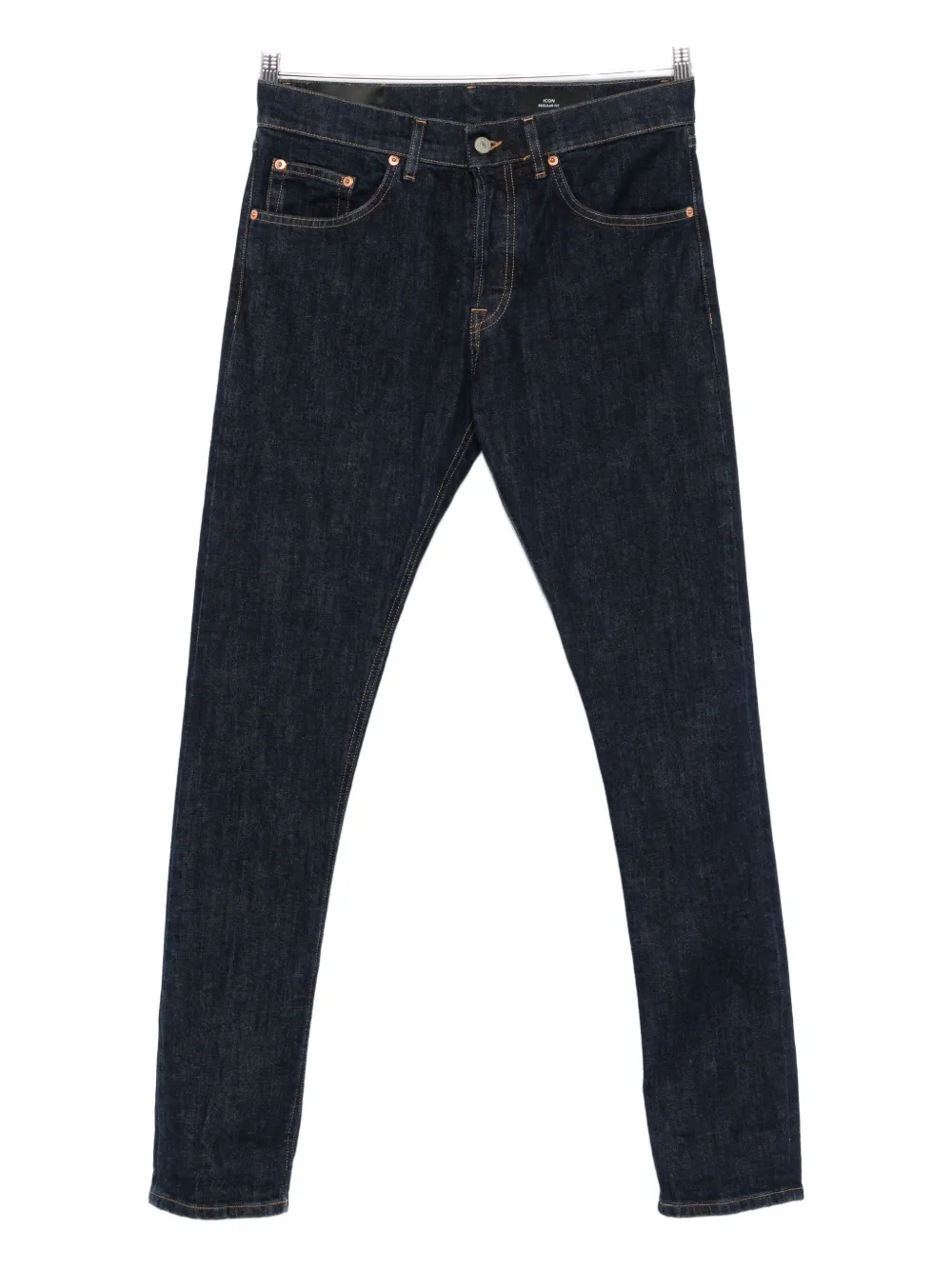 Dondup Denim Trousers With Belt Loops In Blue