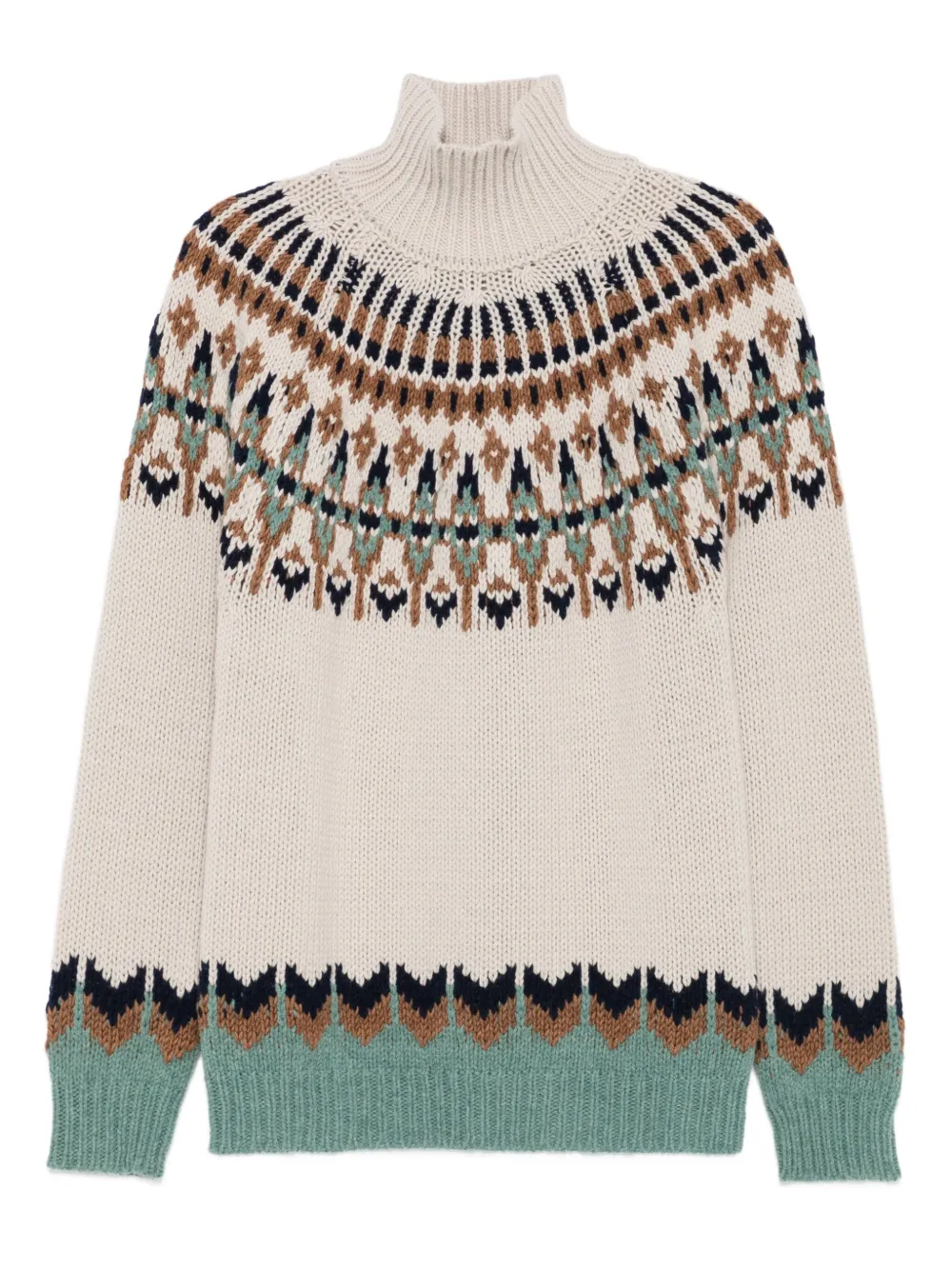 fair-isle turtleneck sweater