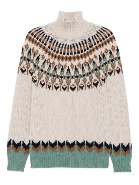 DONDUP fair-isle turtleneck sweater