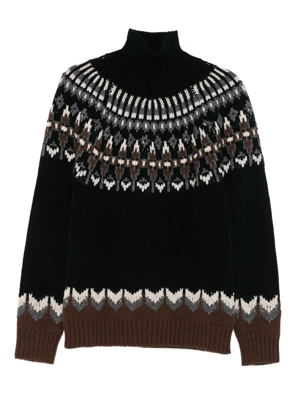 fair-isle turtleneck sweater