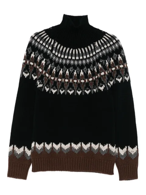 DONDUP fair-isle turtleneck sweater