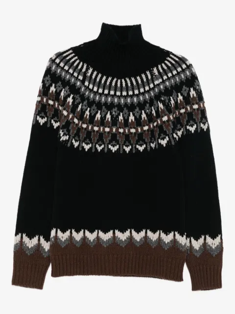 DONDUP fair-isle turtleneck sweater