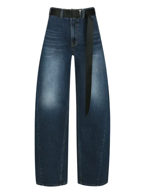 YCH curved belted jeans