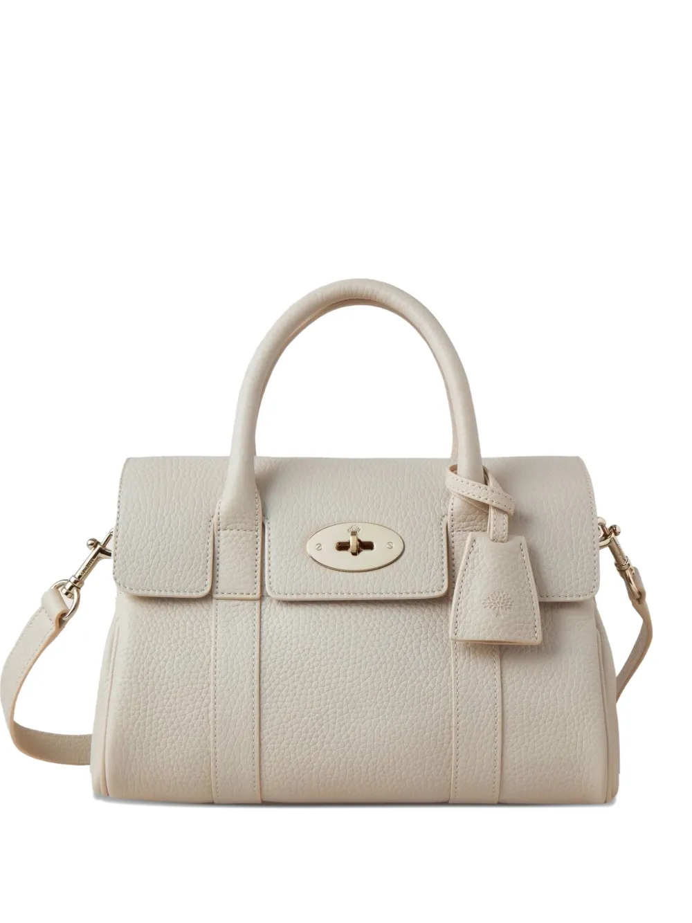 Mulberry Bayswater leather satchel bag Beige