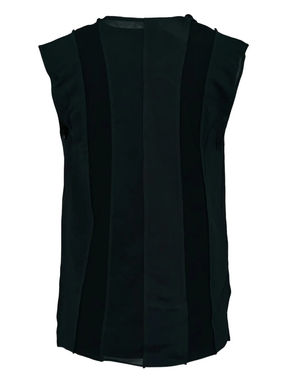 Jil Sander Mouwloze top met uitgesneden details Zwart