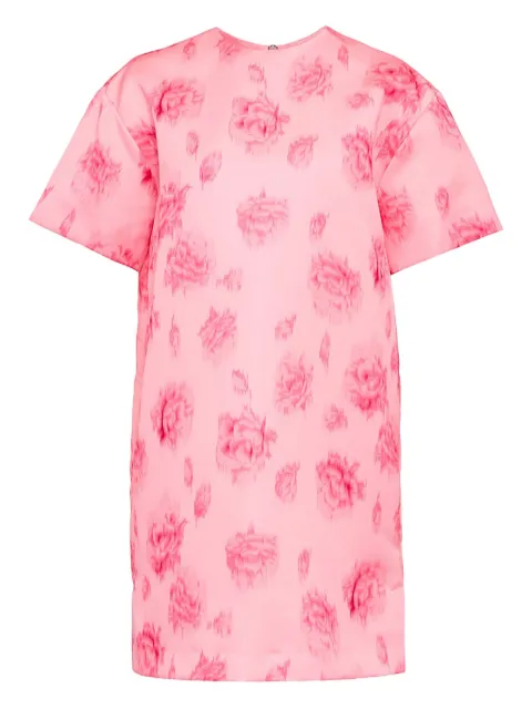 MSGM rose-print t-shirt dress