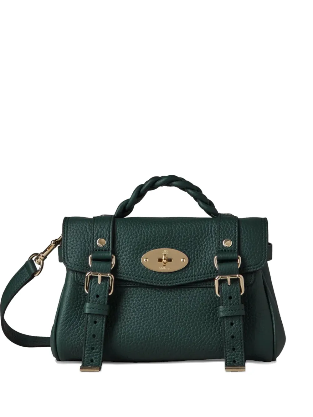 Mulberry mini Alexa braided-handle satchel bag | Green | Image 1