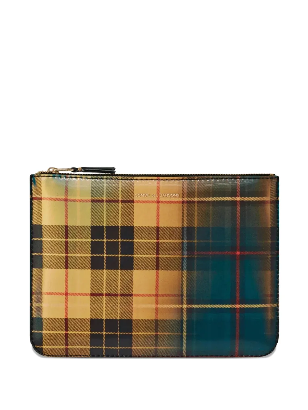 Comme Des Garçons Wallet plaid-pattern wallet Groen
