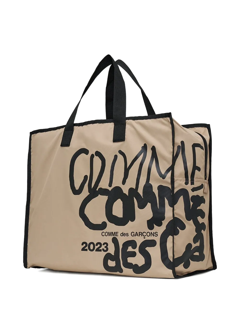 Comme Des Garçons Graphic-print Tote Bag In Brown