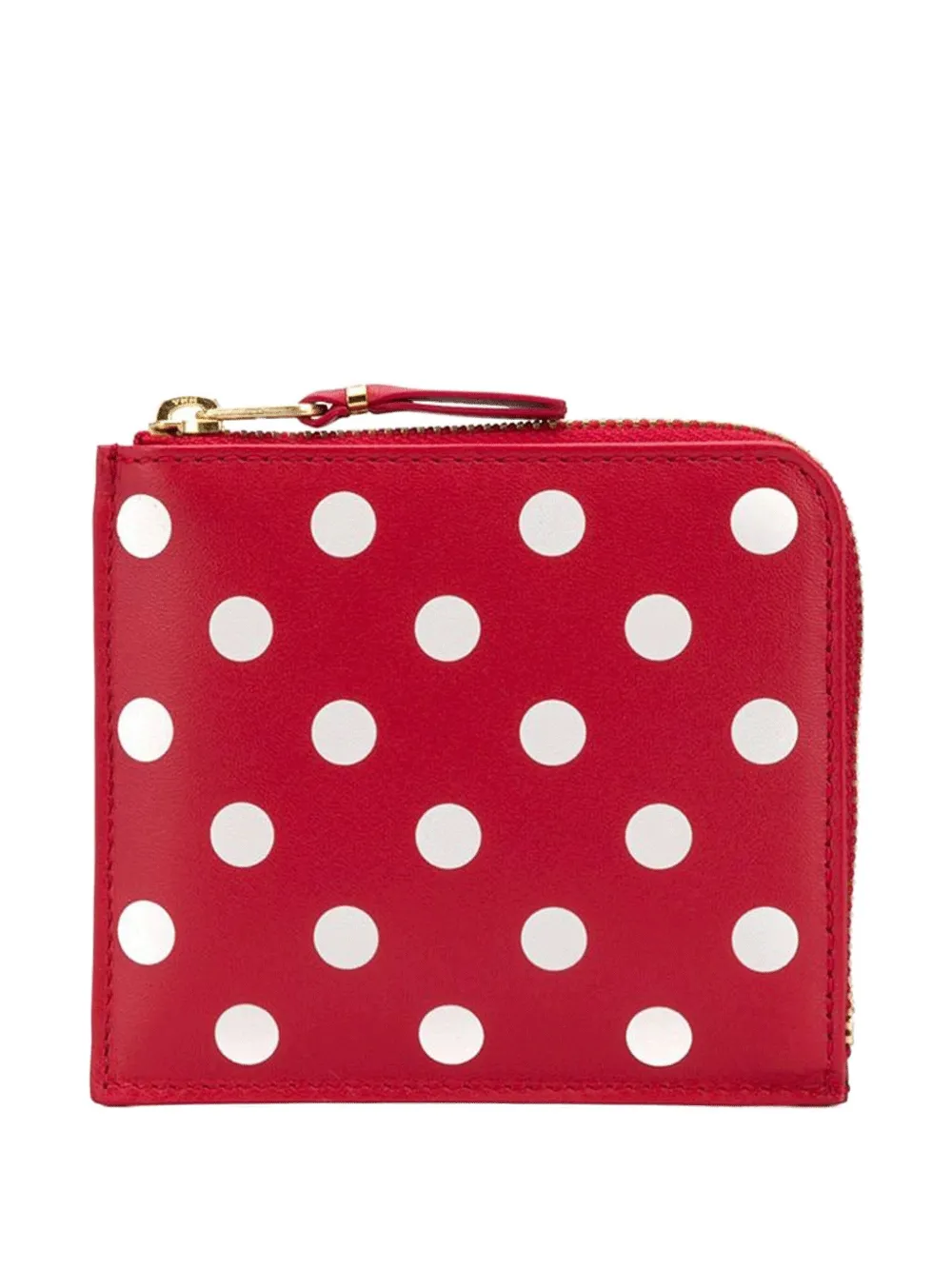 Comme Des Garçons Wallet polka-dot L-zip wallet Rood
