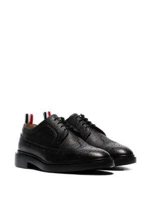 THOM BROWNE 黒 レザー 靴 Men's Dress Shoes - Brogues & Loafers | Thom Browne