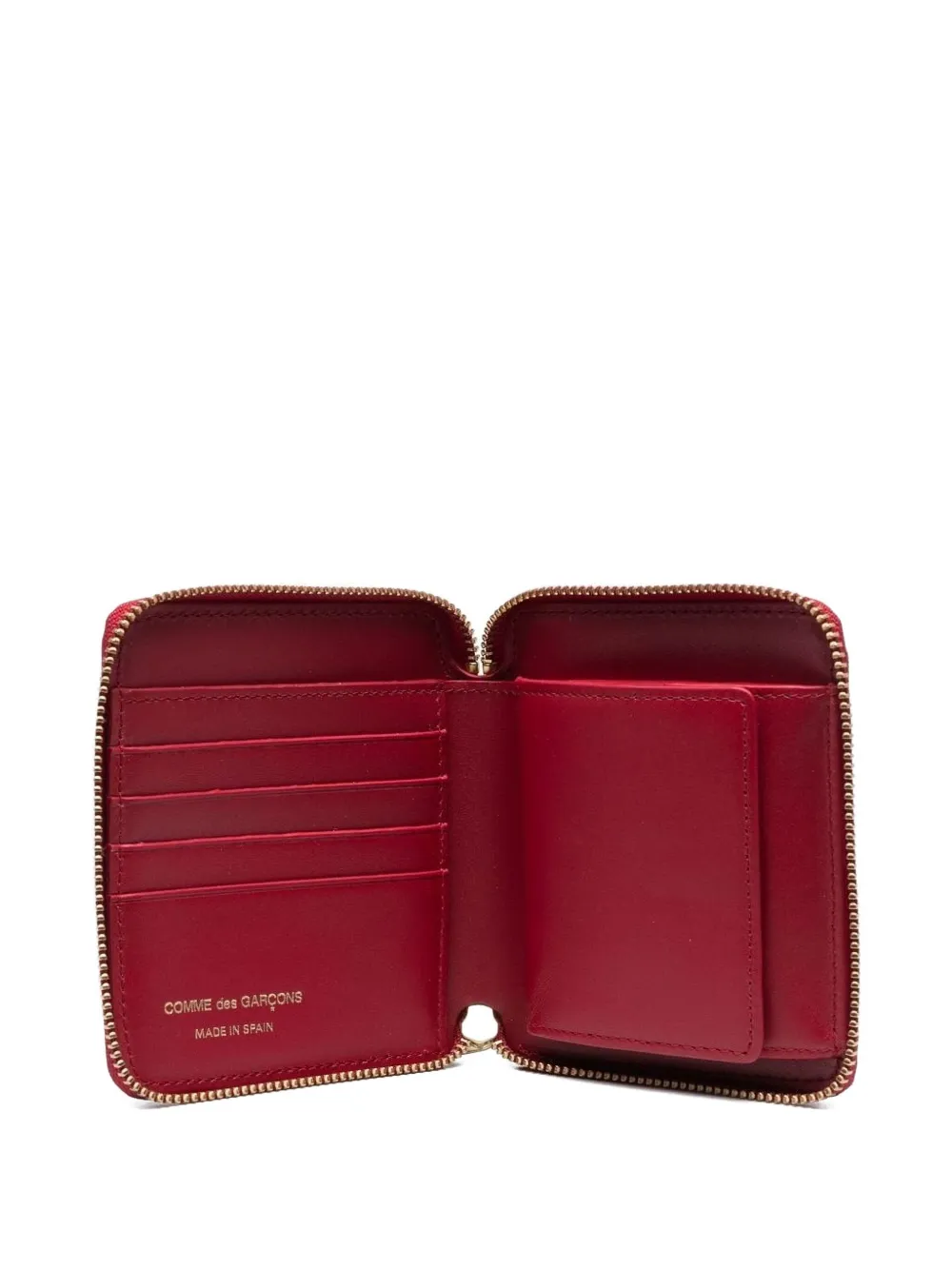 Comme Des Garçons Wallet Outside pocket double-zip wallet Rood