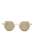 Thom Browne Eyewear round-frame clip-on glasses - Gold