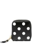 Comme Des Garçons Wallet polka-dot leather coin pouch - Black